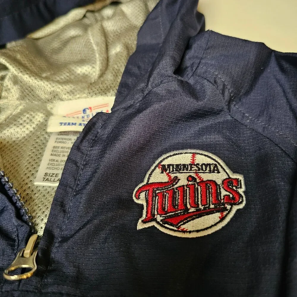 Minnesota Twins Toddler Windbreaker Half-Zip Blue Pockets Logo Size 3T MLB